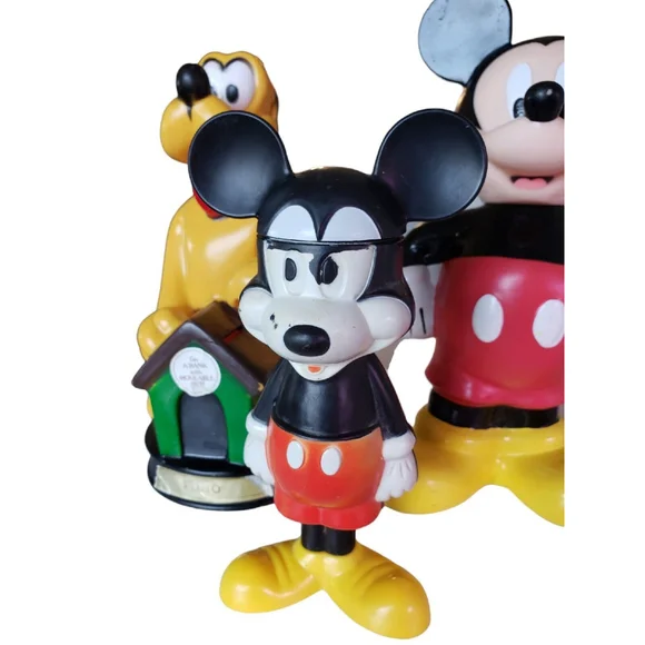 Vintage Walt Disney Land Collectibles Mickey Mouse bottles And Pluto bank - Picture 2 of 16